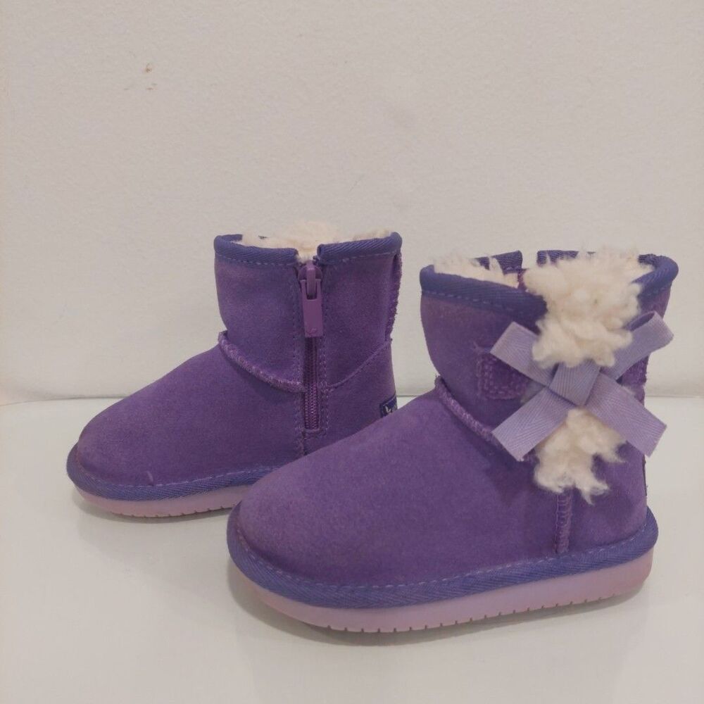 Girls' Koolaburra UGG Toddler Victoria Mini Winter Boots Sz 6 Passion Flower Zip